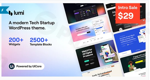 lumi tech startup wordpress theme plugin - Download WordPress Themes in One Place​