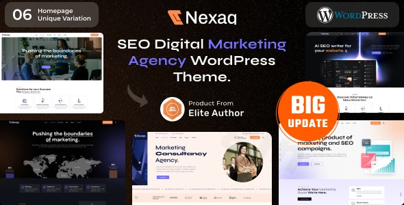 nexaq digital marketing agency wordpress theme plugin - Download WordPress Themes in One Place​