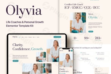 olyvia life coach personal growth elementor pro template kit plugin - Olyvia – Life Coach & Personal Growth Elementor Pro Template Kit