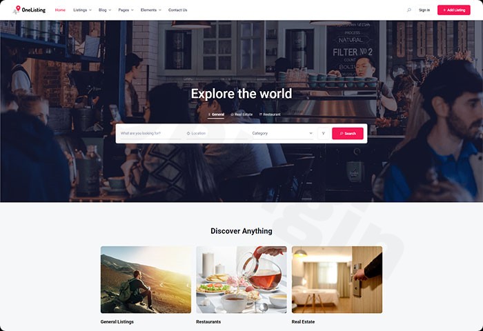 onelisting pro wordpress theme for business directory premium plugin - Download WordPress Themes in One Place​