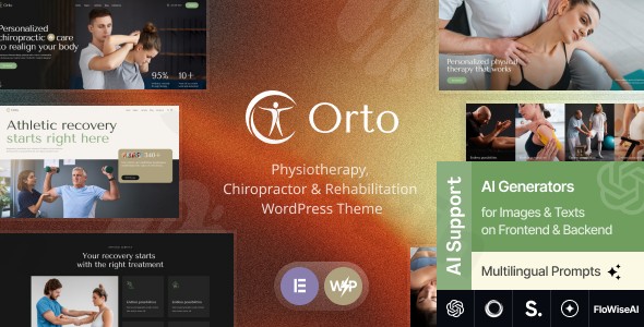 orto physiotherapy chiropractor rehabilitation wordpress theme plugin - Download WordPress Themes in One Place​