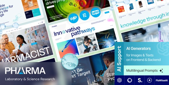 pharma laboratory science research wordpress theme plugin - Download WordPress Themes in One Place​