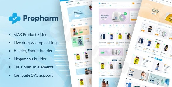 propharm pharmacy medical wordpress woocommerce theme plugin - Download WordPress Themes in One Place​