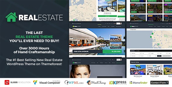 real estate 7 real estate wordpress theme plugin - Download WordPress Themes in One Place​