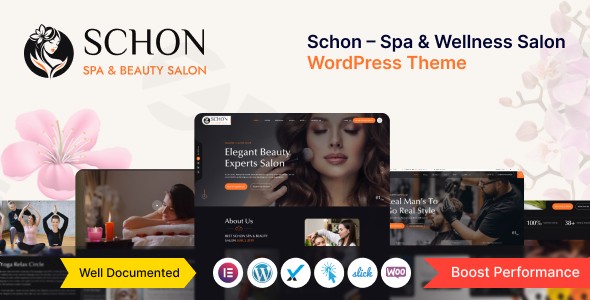 schon spa wellness salon wordpress theme plugin - Download WordPress Themes in One Place​
