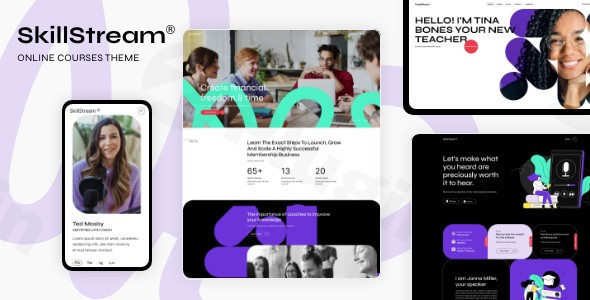 skillstream online courses and education wordpress theme plugin - Download WordPress Themes in One Place​