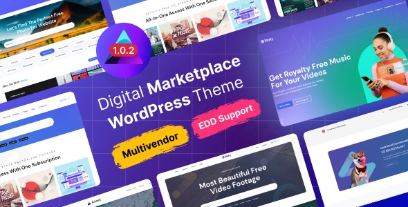 aseet digital marketplace wordpress theme plugin - Download WordPress Themes in One Place​