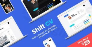 shiftcv blog resume portfolio wordpress plugin - Shiftcv - Blog Resume Portfolio Wordpress
